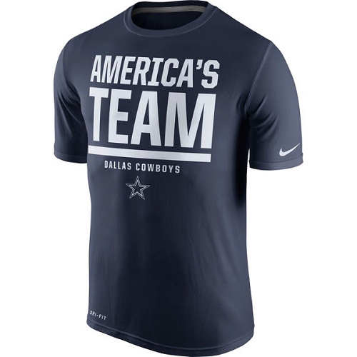 NFL Dallas Cowboys Nike Local Legend Verbiage Performance T-Shirt - Navy Blue